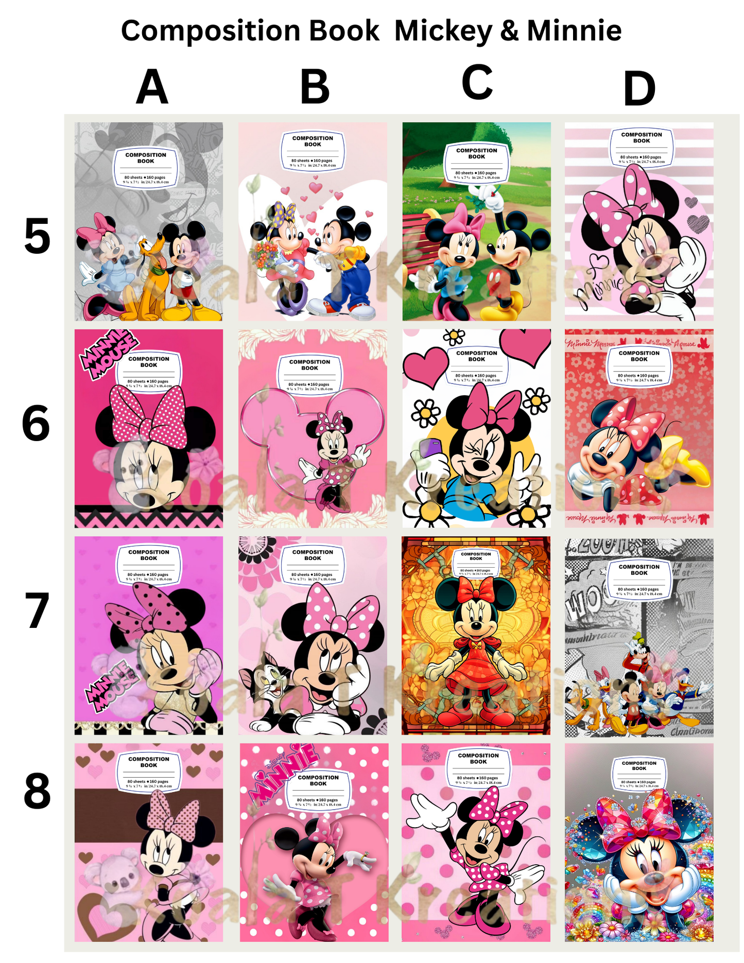 Character Composition book/Mickey and Minnie