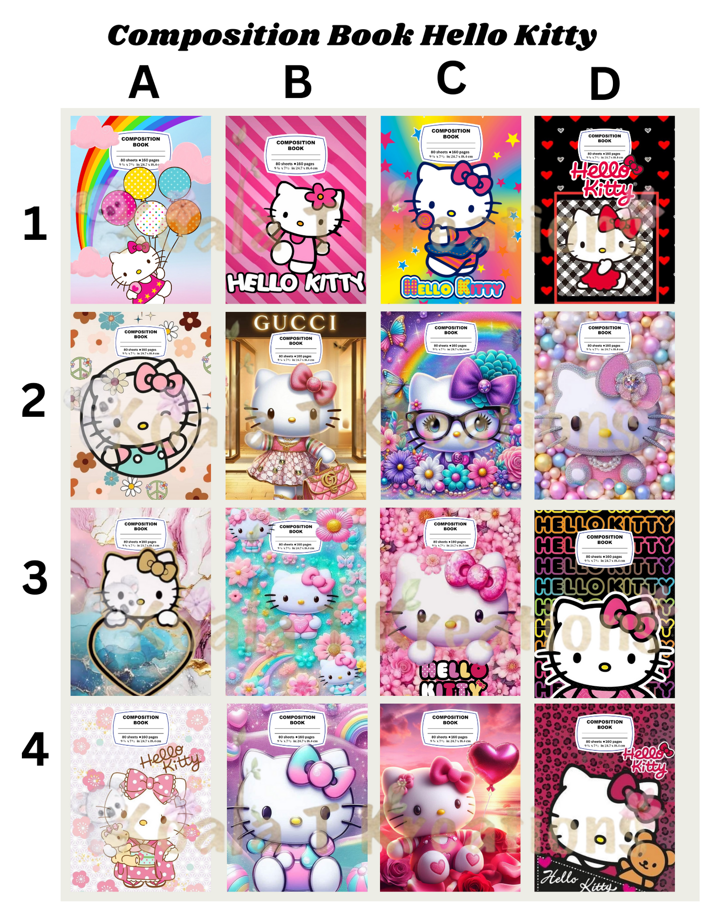 Character Composition book/Hello Kitty