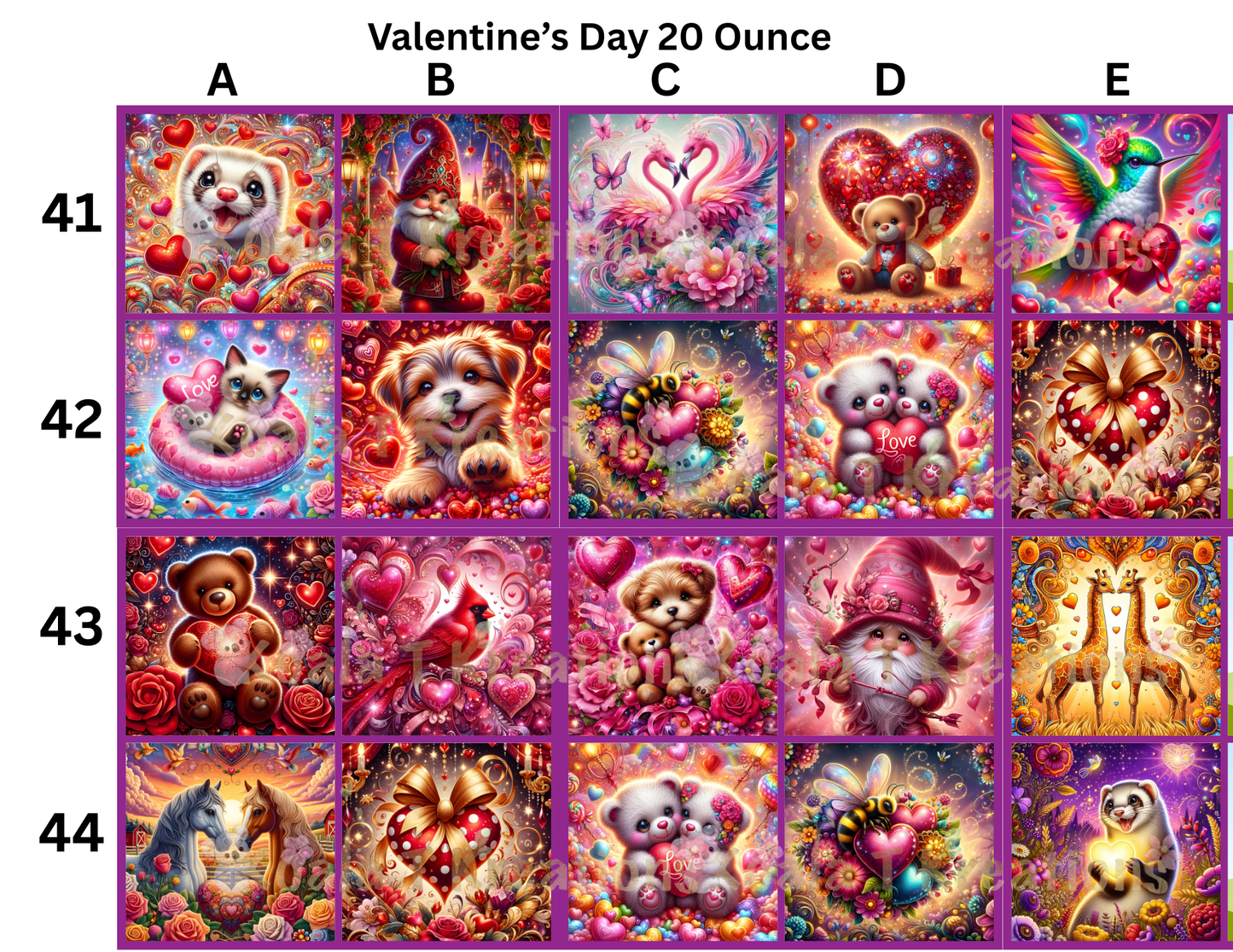 20 ounce Valentine's Day Tumbler