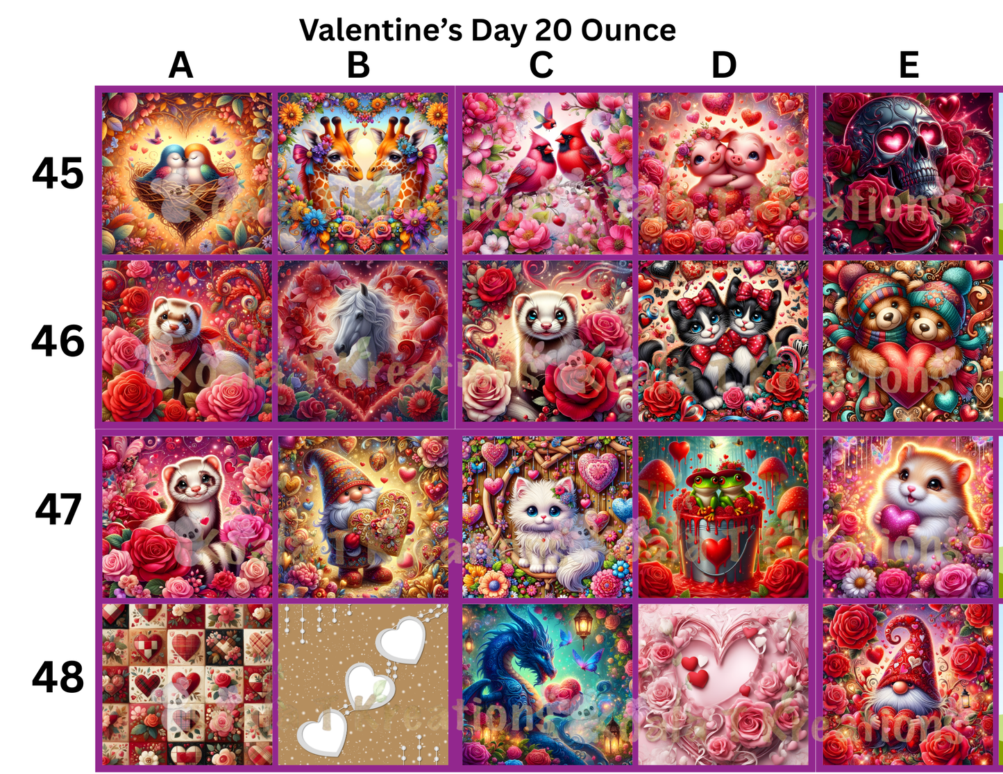 20 ounce Valentine's Day Tumbler