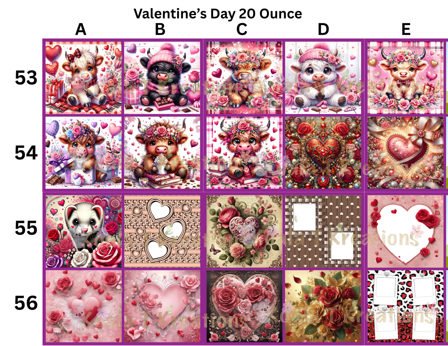 20 ounce Valentine's Day Tumbler