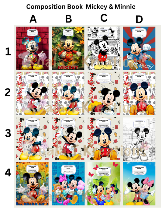 Character Composition book/Mickey and Minnie
