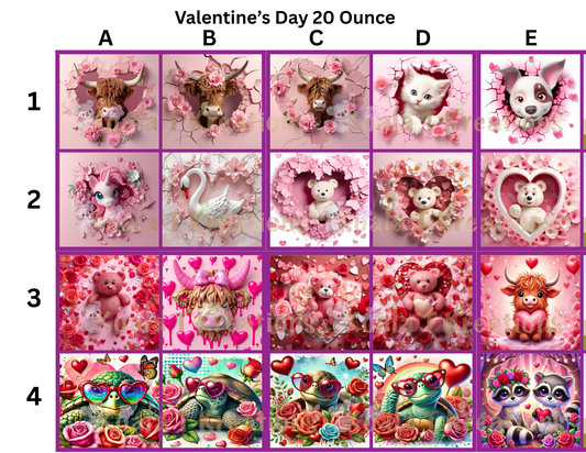 20 ounce Valentine's Day Tumbler