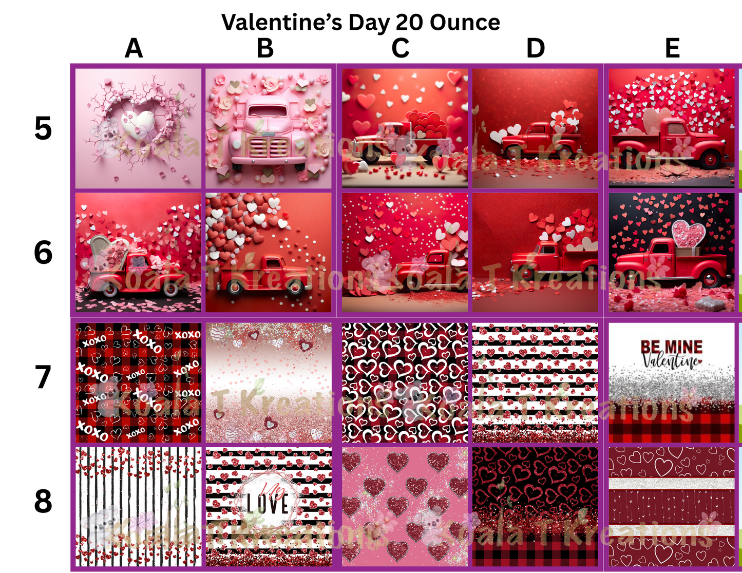 20 ounce Valentine's Day Tumbler