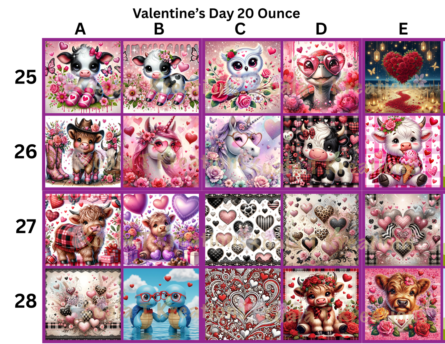 20 ounce Valentine's Day Tumbler