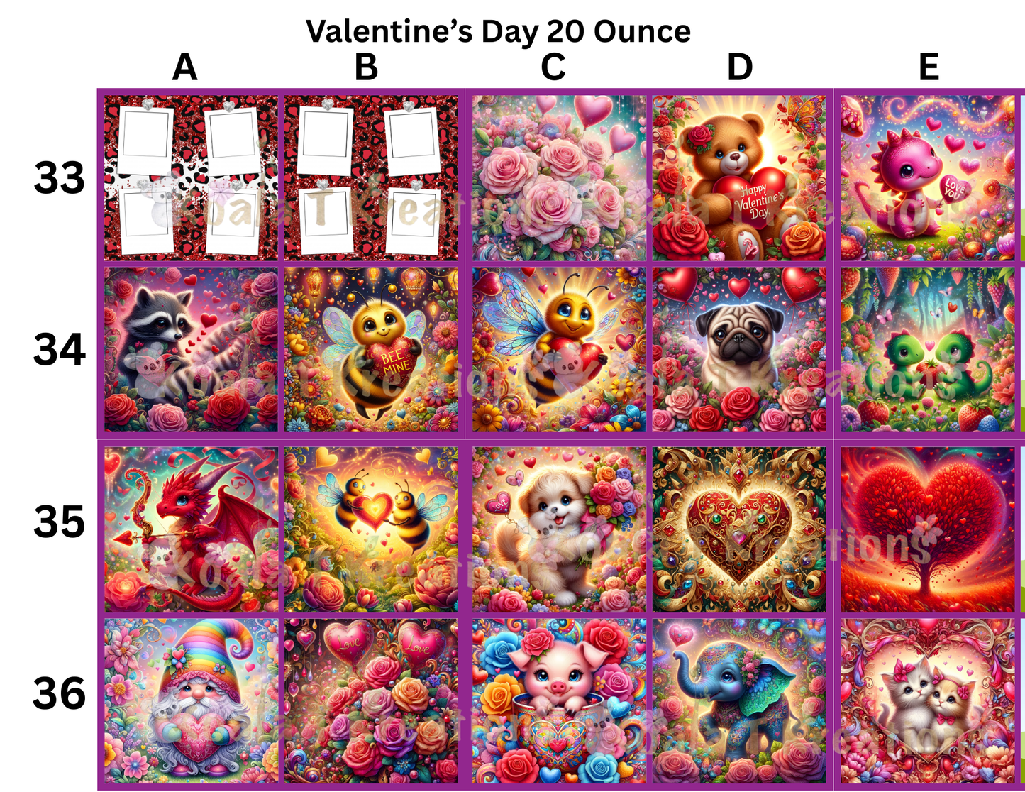 20 ounce Valentine's Day Tumbler