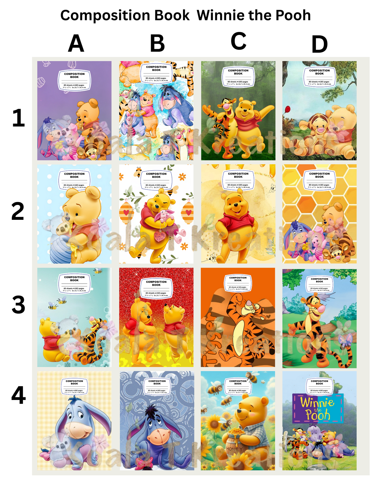 Character Composition book/Winnie the Pooh